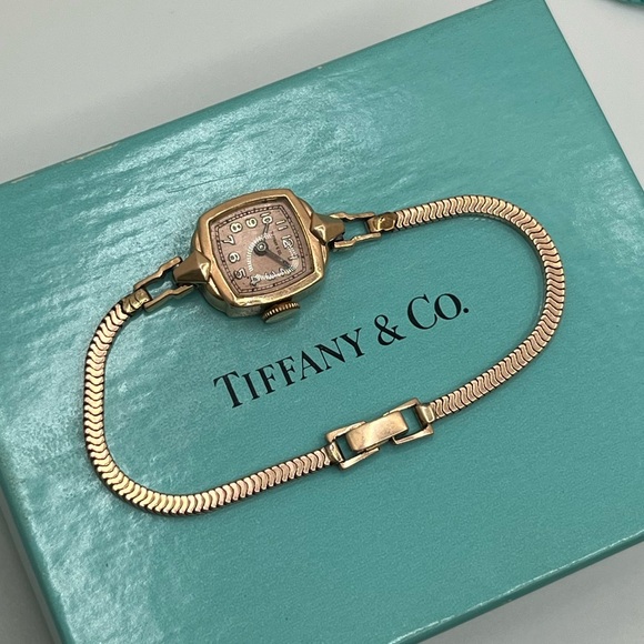 Vintage Tiffany & Co. 14K Rose Gold Snake Link Ladies Watch - Picture 4 of 10